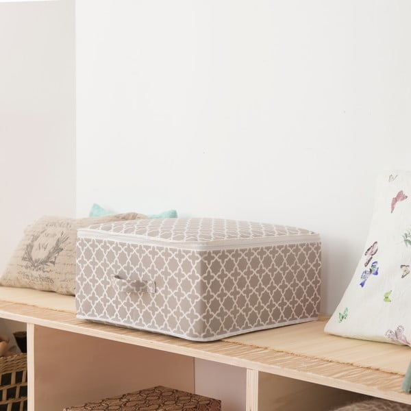 Scatola portaoggetti beige con cerniera, lunghezza 46 cm Madison - Compactor-image-1