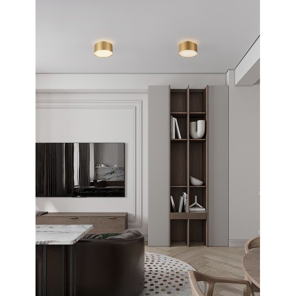 Plafoniera LED dorata in alluminio Ozen – Nova Luce-image-1