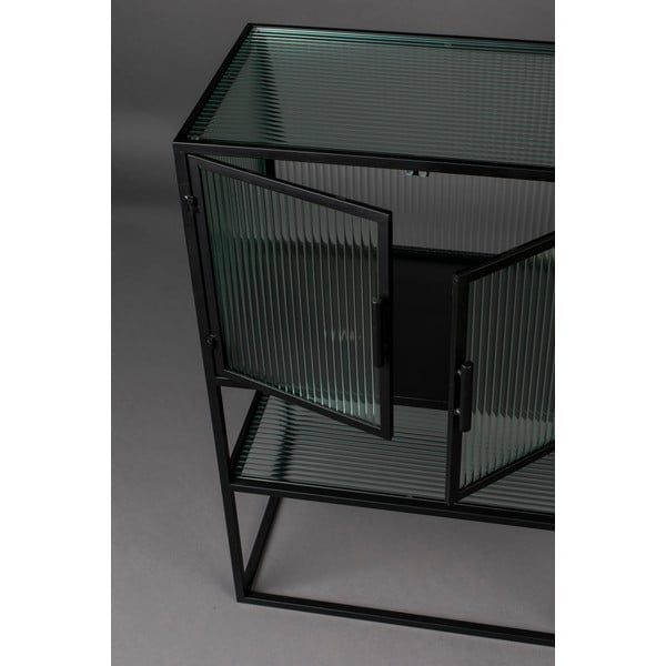 Vetrina in metallo nero 60x90 cm Boli - Dutchbone-image-1