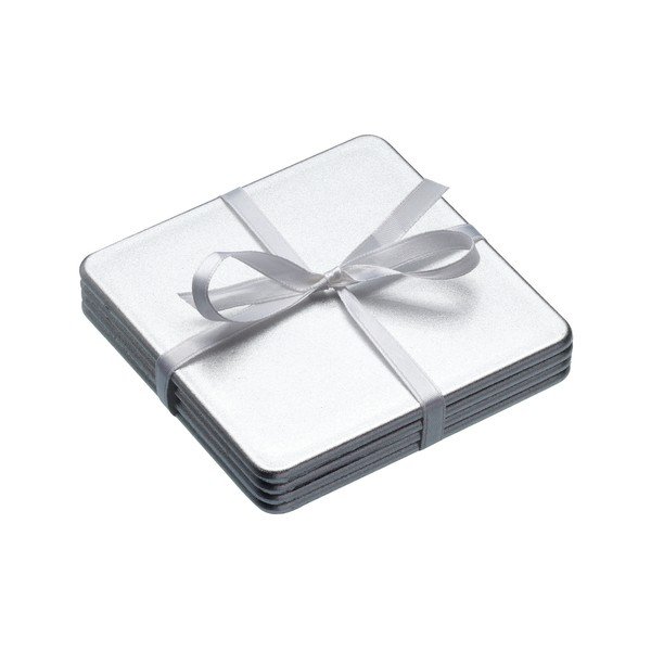 Podtácky Merry Little Christmas Silver, 4 ks