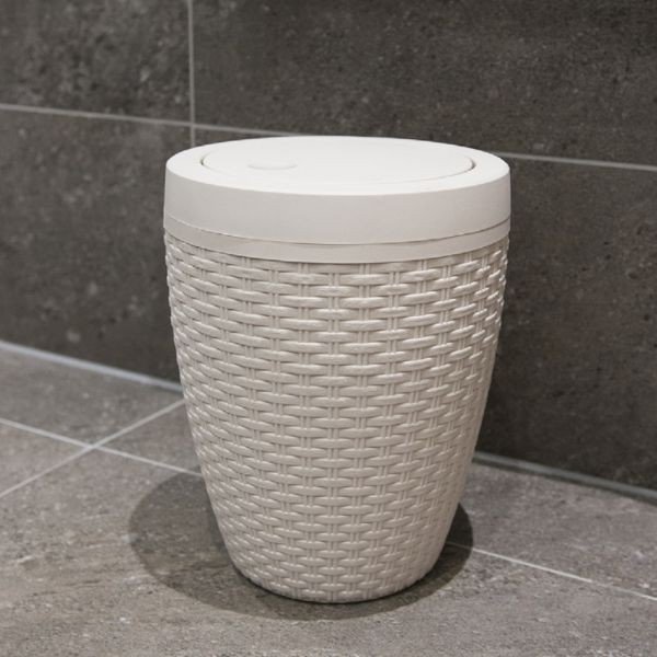 Cestino da bagno in rattan crema Calico, 5 l - Addis-image-3