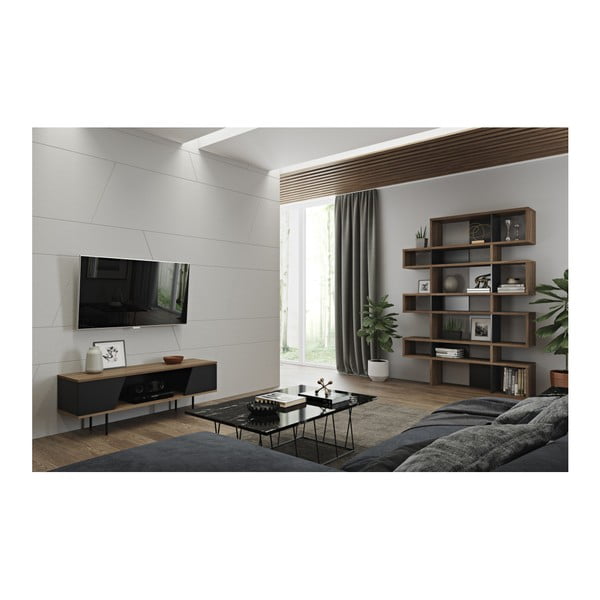 Libreria nera in noce 156x220 cm London - TemaHome-image-2