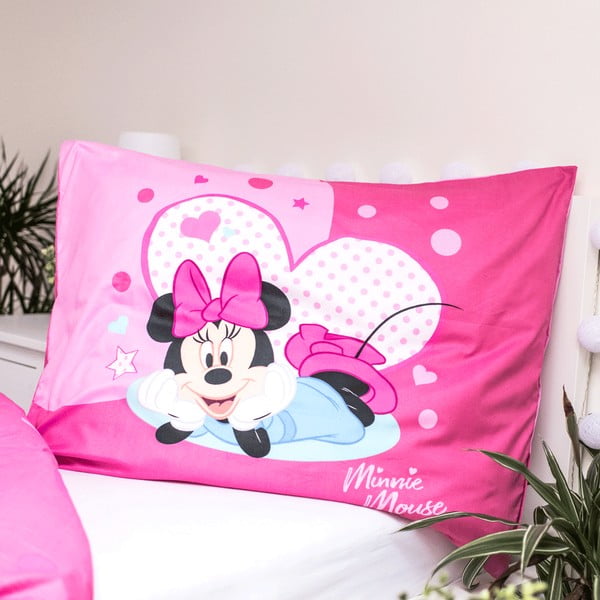 Biancheria da letto singola per bambini in microfibra 140x200 cm Minnie Sweet Like Me - Jerry Fabrics-image-3