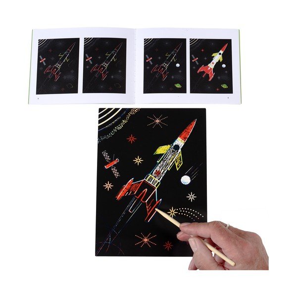 Set di 4 immagini da grattare Space Age - Rex London-image-4