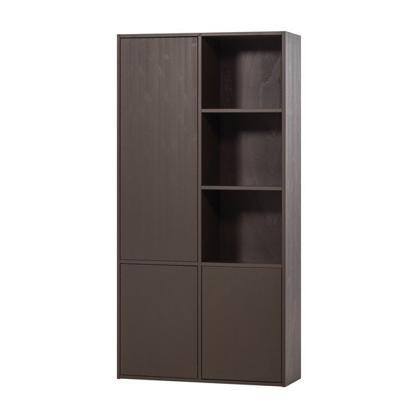 Mobile componibile marrone scuro in pino massiccio 108x215 cm Meggy – WOOOD