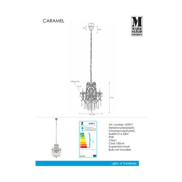 Lampada a sospensione Caramel Chandelier - Markslöjd-image-2