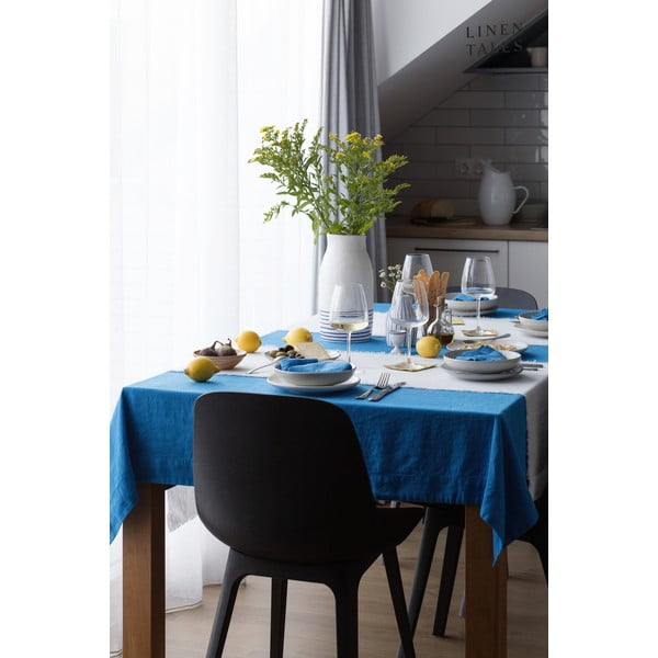 Tovaglia di lino 140x300 cm French Blue - Linen Tales-image-1