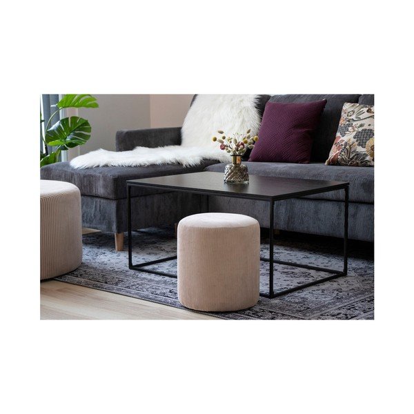 Pouf beige , ø 34 cm Ejby - House Nordic-image-3