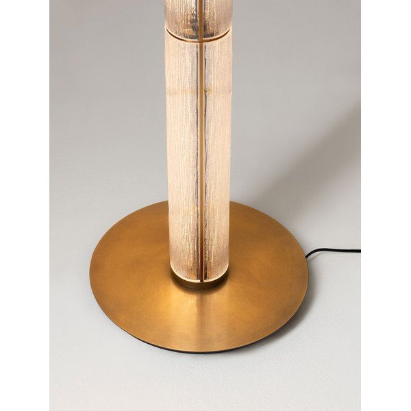 Lampada da terra LED color ottone in metallo con paralume in vetro (altezza totale 165,5 cm) Gloree – Nova Luce-image-3
