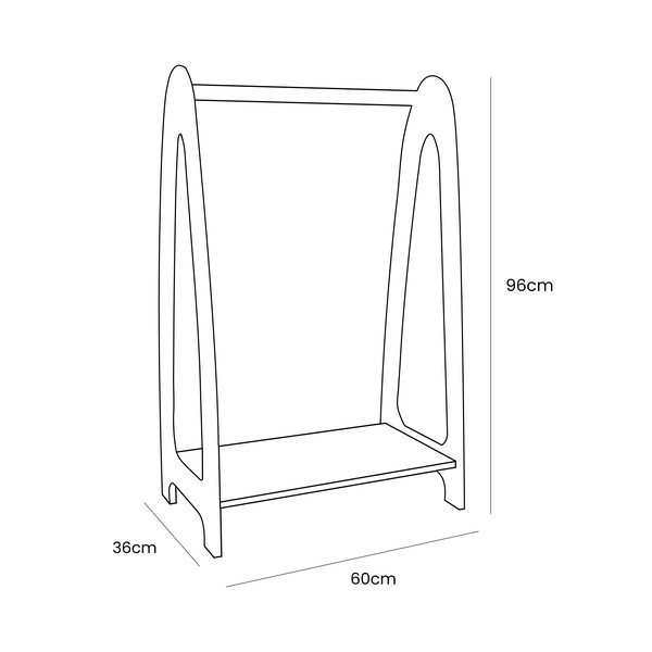 Appendiabiti per bambini di colore naturale con effetto pino 60x96 cm Montessori – Meowbaby-image-1