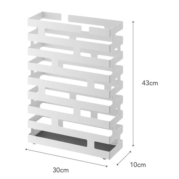 Portaombrelli bianco, larghezza 30 cm Brick - YAMAZAKI-image-3