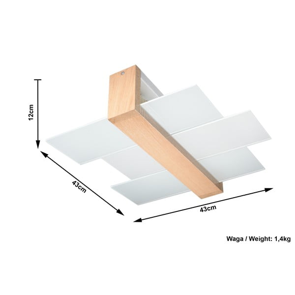 Lampada da soffitto Naturale Leda - Sollux-image-2