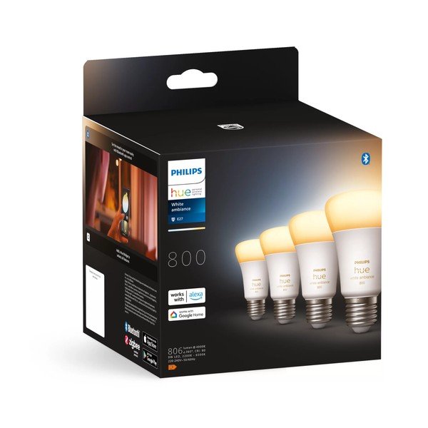 Lampadine smart a LED in set da 4 E27, 9 W White ambiance - Philips Hue-image-2