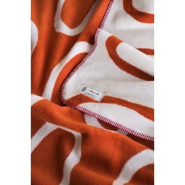 Coperta arancione 150x200 cm Swirl – noo.ma-image-3