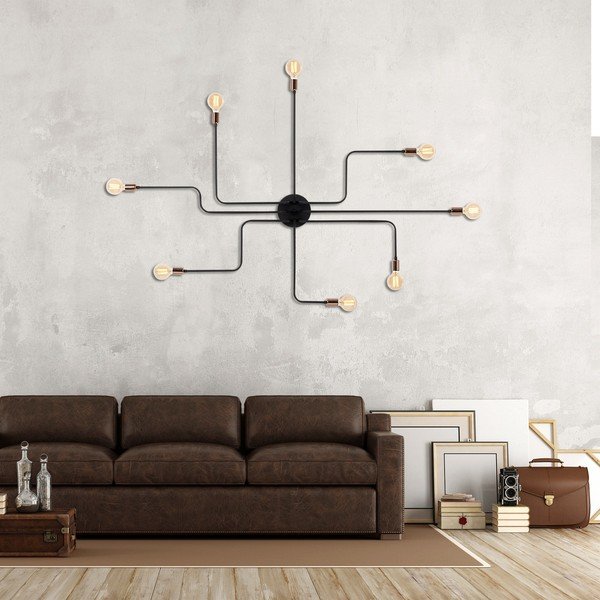 Lampada da parete in nero e bronzo Truva - Opviq lights-image-1