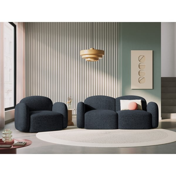 Divano blu 194 cm Blair - Micadoni Home-image-1