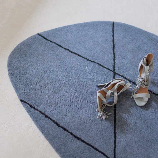 Tappeto in lana blu 150x200 cm Shape - Mette Ditmer Denmark-image-4