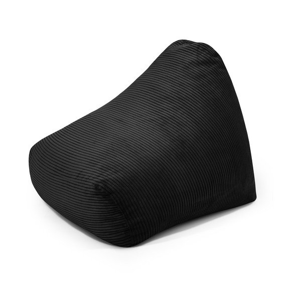 Pouf a sacco per bambini nero con rivestimento in velluto a coste Snug 80 – SLOWDOWN