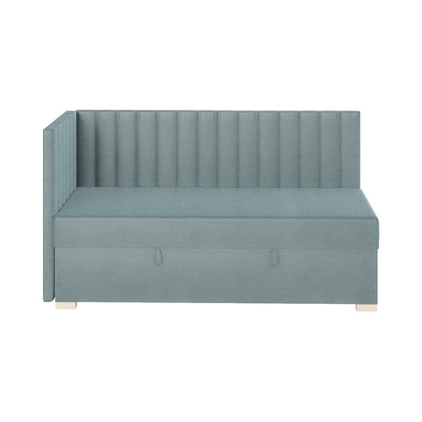 Letto angolare blu per bambini con contenitore e materasso 90x200 cm Snugi - Ghado