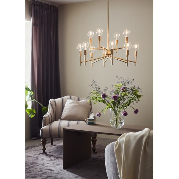 Lampada a sospensione a dodici bracci in oro Regent - Markslöjd-image-1