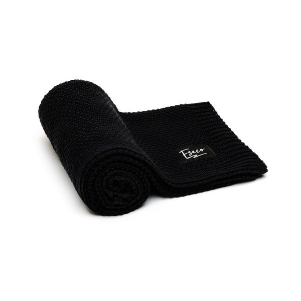Coperta nera a maglia per neonati, 80 x 100 cm Spring - ESECO