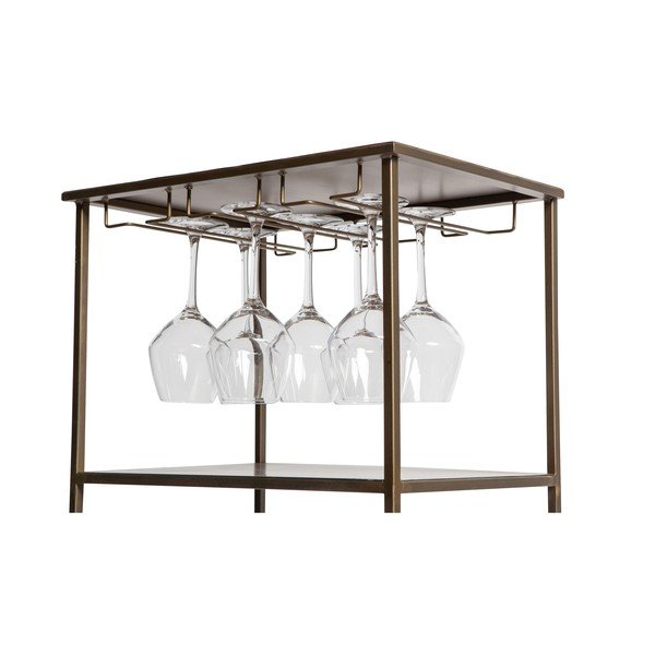 Portabottiglie in metallo in ottone per 16 bottiglie, 46x118 cm Vadim - WOOOD-image-3