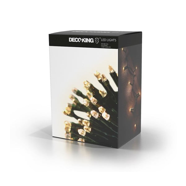 Catena luminosa LED verde Basic, 200 luci, lunghezza 19,93 m - DecoKing-image-2