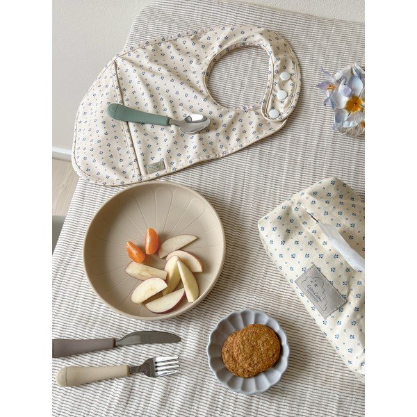 Set di piatti per bambini beige in silicone 2 pz ø 18,5 cm Earth – Cam Cam Copenhagen-image-1