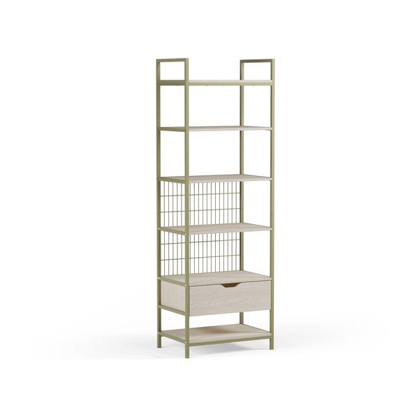 Libreria verde in acciaio 60x179,5x40 cm Amara – Marckeric
