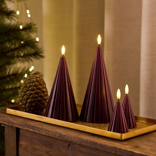 Decorazione natalizia luminosa burgundi 2 pz ø 6 cm Laura – Sirius-image-2
