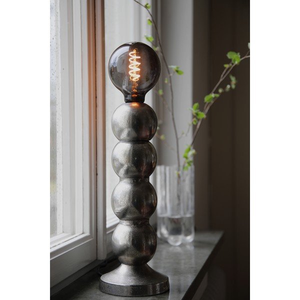 Lampada da tavolo argentata (altezza totale 33 cm) Gong – Markslöjd-image-2