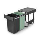 Bidone in plastica da incasso per raccolta differenziata in grigio scuro menta 30 l Sort&Go - Brabantia