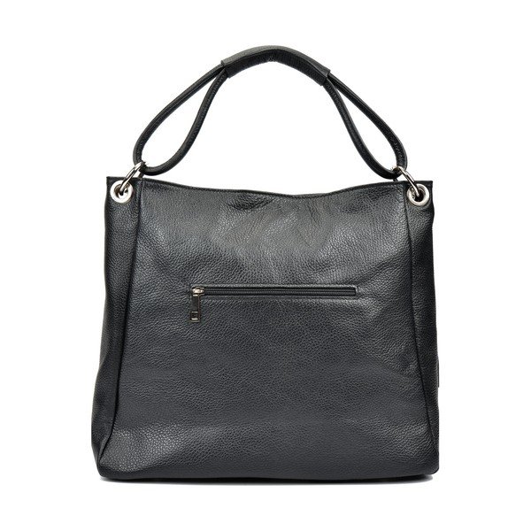 Borsa in pelle nera Kare Nero - Anna Luchini-image-1