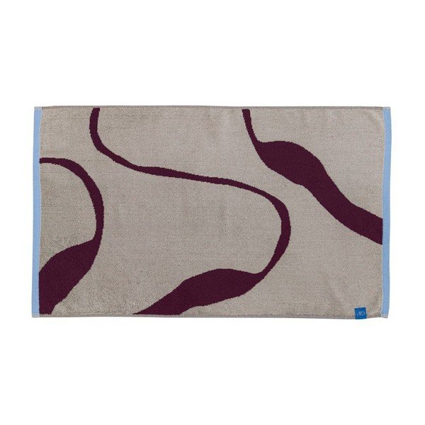 Tappetino per il bagno burgundy/greige in cotone organico per la doccia 50x80 cm Nova Arte  – Mette Ditmer Denmark
