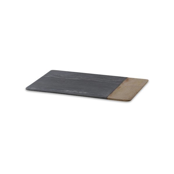 Tagliere in marmo grigio e legno di mango, lunghezza 35,5 cm Bwari - Nkuku
