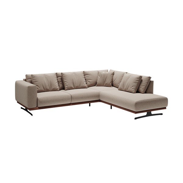 Divano angolare beige Devichy , angolo destro Caulus - devichy