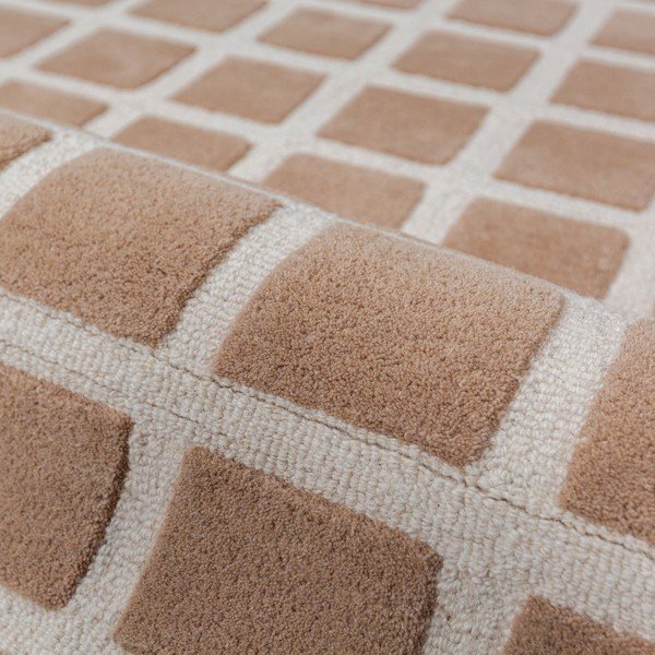 Tappeto rosa in lana tessuto a mano 140x200 cm Renga Wool – Flair Rugs-image-4