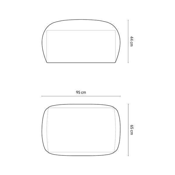 Poggiapiedi componibile blu scuro con rivestimento in velluto Martina – Micadoni -image-4