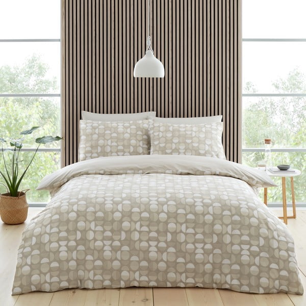 Biancheria da letto bianca e beige per letto matrimoniale 200x200 cm Craft Floral - Catherine Lansfield-image-4