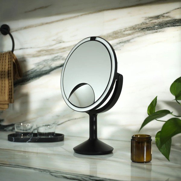Specchio per make-up con illuminazione/con ingrandimento (con ingrandimento 5x/con ingrandimento 10x) ø 25 cm Trio Max – simplehuman-image-1
