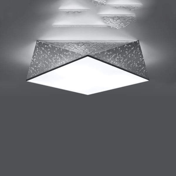 Lampada da soffitto in argento 45x45 cm Koma - Sollux-image-1