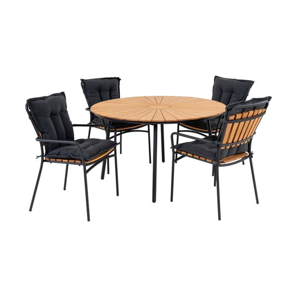 Set tavolo e sedie da giardino colore naturale 4 posti Cleveland - House Nordic-image-2