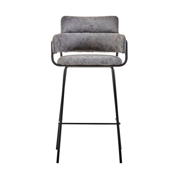 Sgabello da bar nero/grigio imbottito Tamzin – Premier Housewares-image-2