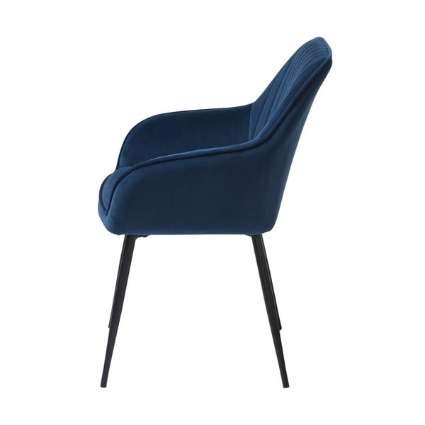 Set di sedie da pranzo blu scuro in imbottito con braccioli 2 pz Nolan Stripe – Unique Furniture-image-3