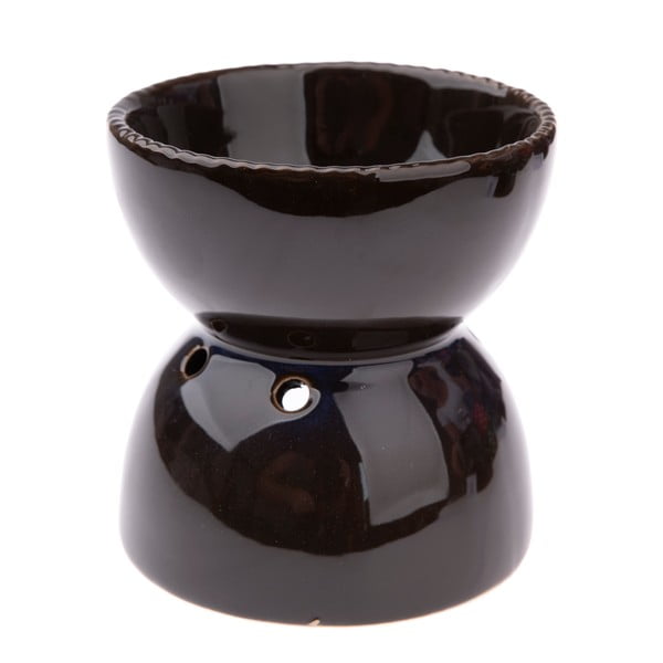 Lampada per aromaterapia in ceramica marrone scuro, altezza 11,5 cm - Dakls