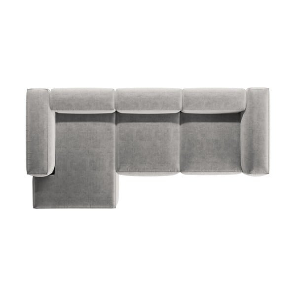 Divano angolare grigio chiaro (con penisola a sinistra/con chaise lounge) Bergamo – Cosmopolitan Design-image-3