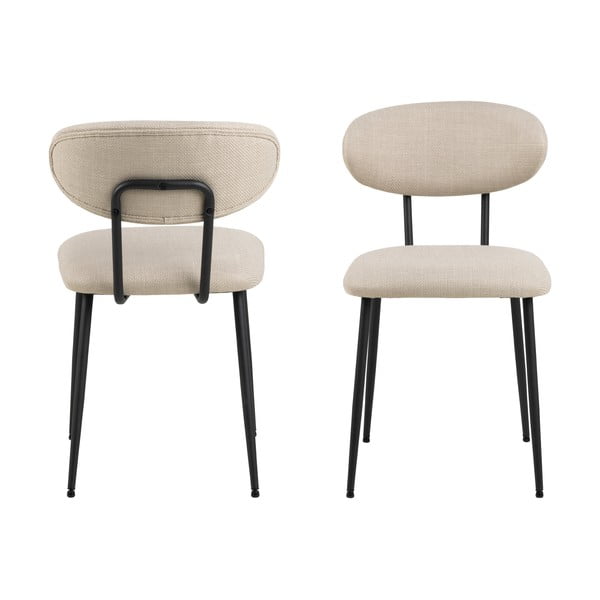 Sedie da pranzo color crema in set di 2 Denise - Actona-image-4