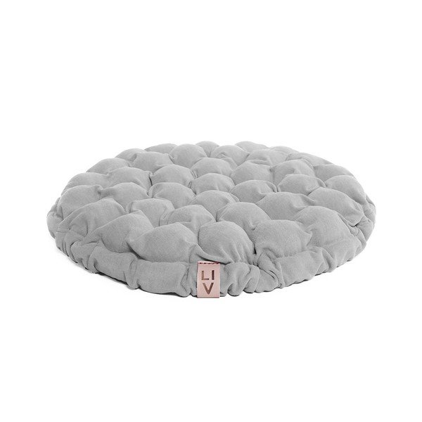 Cuscino di seduta grigio-azzurro con sfere massaggianti , ø 65 cm Bloom - Linda Vrňáková