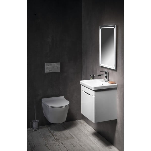 Lavabo bianco in ceramica 40x35 cm City – Sapho-image-4