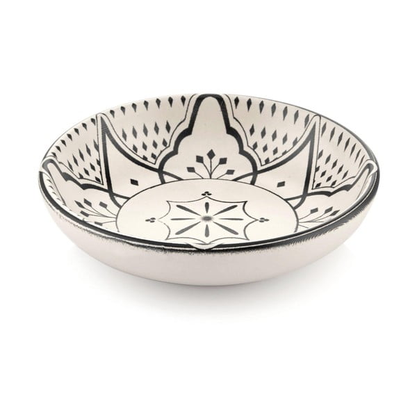 Set di 2 ciotole in porcellana crema con ornamento nero Maroc, ⌀ 13 cm - Mia